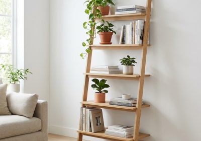 Ladder Shelf Plans: Build a Leaning Shelf in 2 Hours