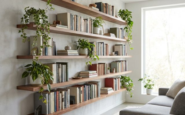 Floating Bookshelf Plans: Shelves With No Visible Brackets
