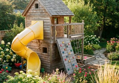 Playhouse With Slide Plans: Add a Slide to Any Backyard Playhouse
